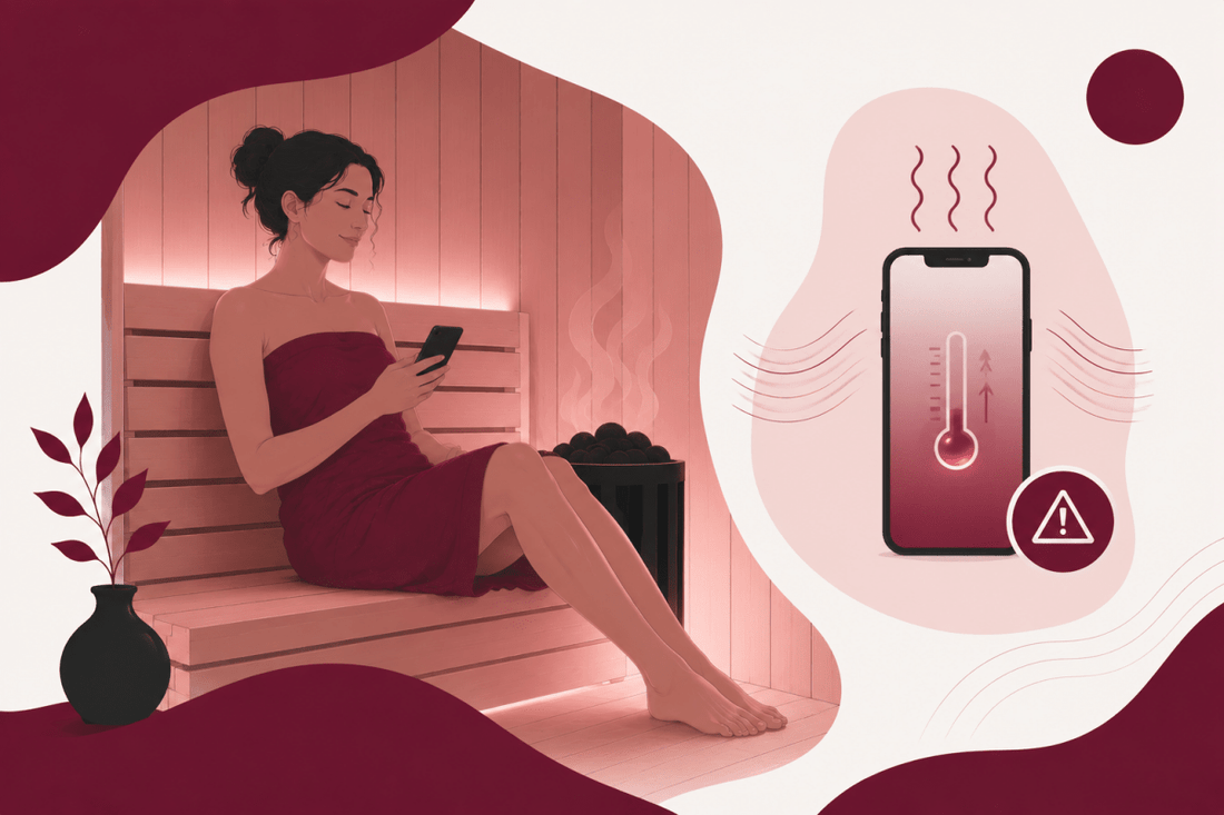 telefoon in infrarood sauna